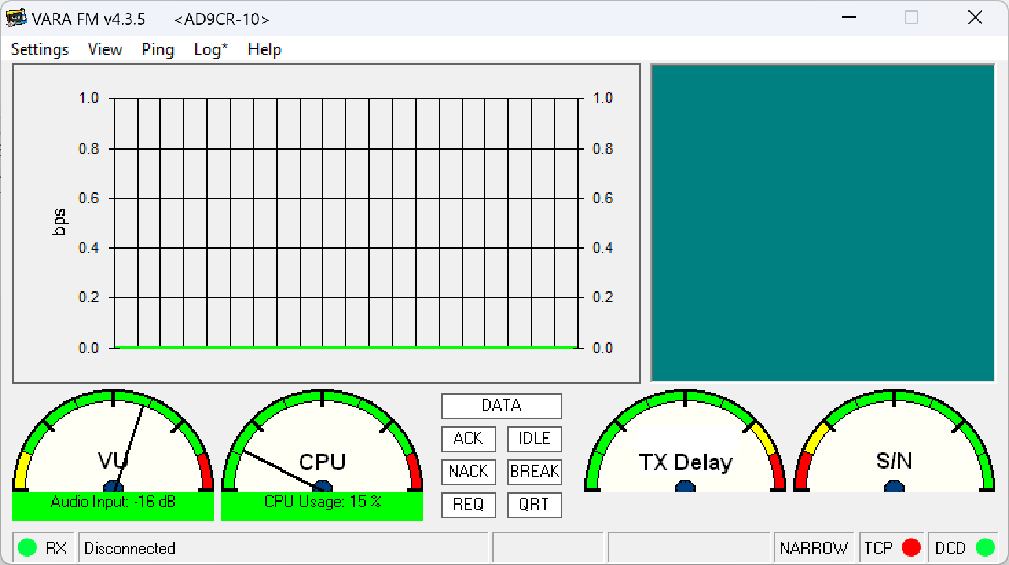 Vara FM main screen